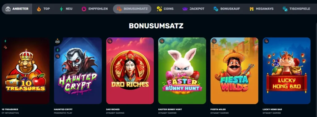 Typen der Rocket Play Spiele